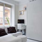 30平白色现代公寓欣赏客厅效果
