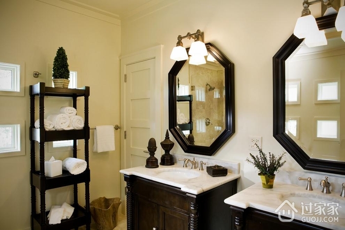 美式风格效果图卧室洗手间