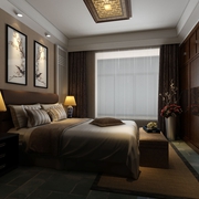 中式风格稳重案例欣赏卧室
