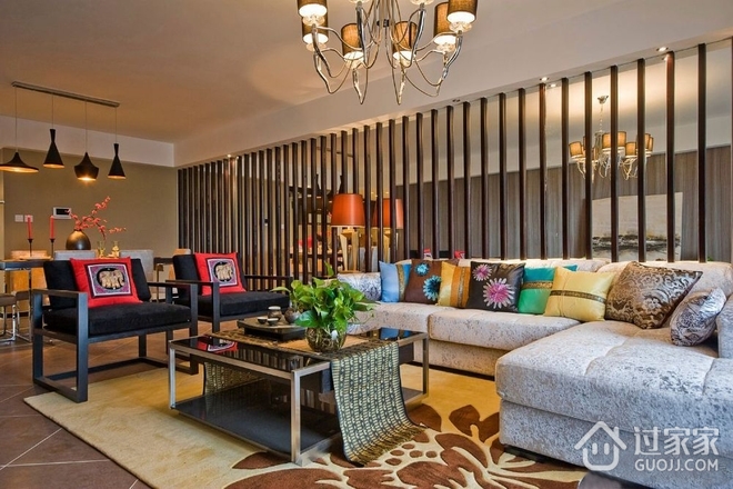 浪漫新中式东方空间欣赏客厅设计