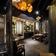 中式奢华艺术品住宅欣赏餐厅效果