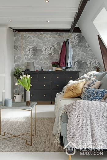 白色142平北欧复式欣赏卧室设计