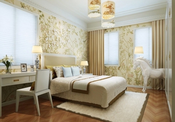 中式奢华大宅设计欣赏卧室效果