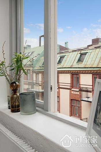 白色北欧76平住宅欣赏窗台