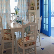 蓝色地中海住宅案例欣赏餐厅
