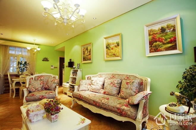 绿色美式环保两居欣赏客厅摆件