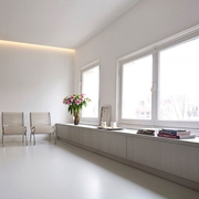 白色复式现代设计欣赏休闲厅