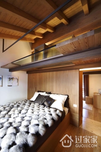 木色极简温馨住宅欣赏卧室设计