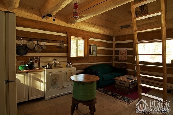 林中小屋美式住宅欣赏厨房