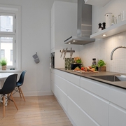 57平白色北欧住宅欣赏厨房效果