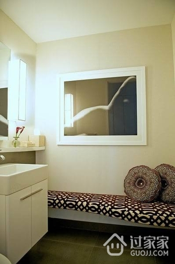白色现代舒适住宅欣赏洗手间