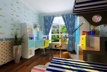 120平美式舒适住宅欣赏儿童房设计