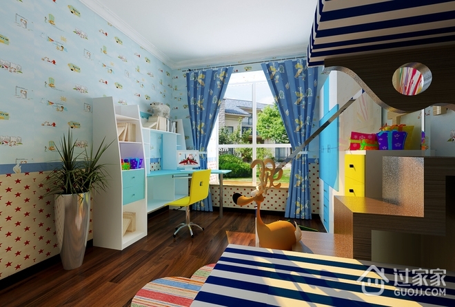 120平美式舒适住宅欣赏儿童房设计