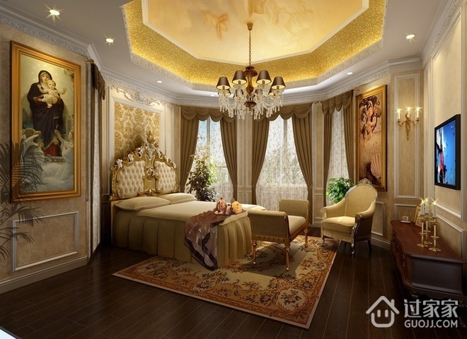 欧式风格奢华别墅欣赏卧室设计