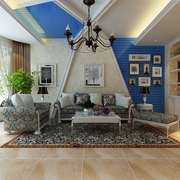 地中海风格设计样板房赏析沙发背景