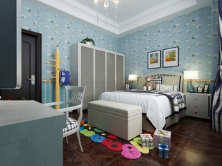 新中式典雅稳重住宅欣赏卧室设计