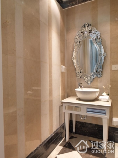 新古典住宅效果图客房洗手间镜子