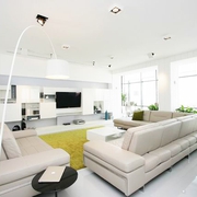 125平白色明亮住宅欣赏客厅设计