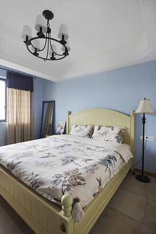 74平蓝色地中海住宅欣赏卧室效果