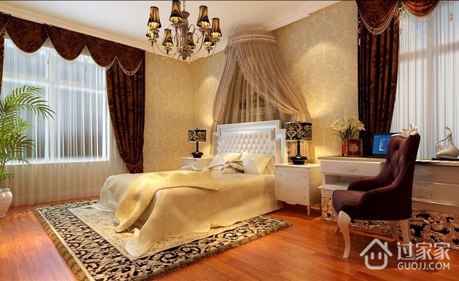 125平欧式奢华住宅欣赏卧室