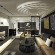 现代住宅空间效果图赏析客厅全景设计