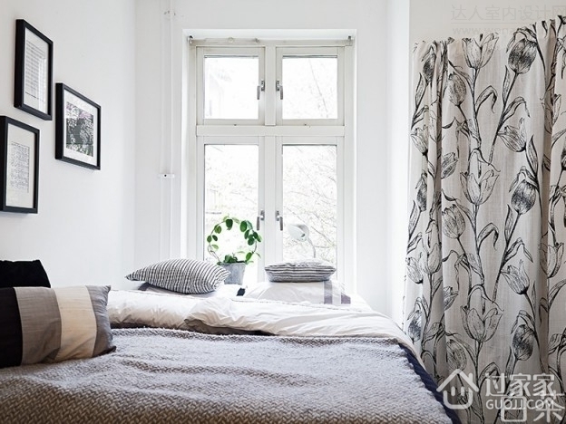 44平白色北欧风住宅欣赏卧室