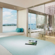 白色现代水晶住宅欣赏卧室飘窗设计
