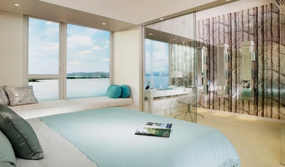 白色现代水晶住宅欣赏卧室飘窗设计