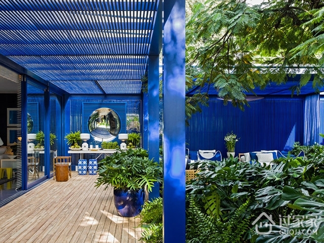 时尚设计蔚蓝住宅欣赏庭院