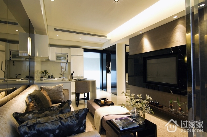 现代风格优雅住宅客厅装饰背景墙设计