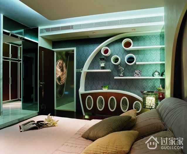 现代风格装饰效果图设计卧室背景墙设计