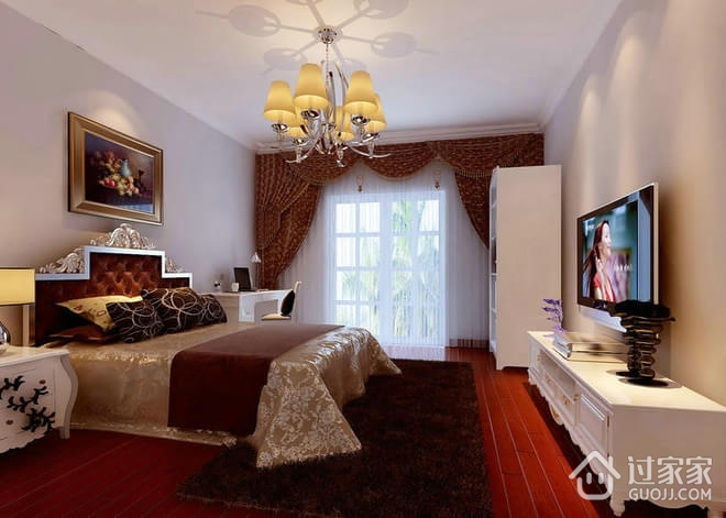 117平新中式温馨住宅欣赏卧室设计