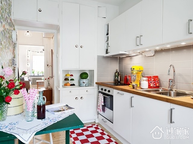 白色北欧一居室欣赏厨房设计