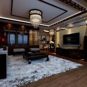 140平奢华中式住宅欣赏客厅设计