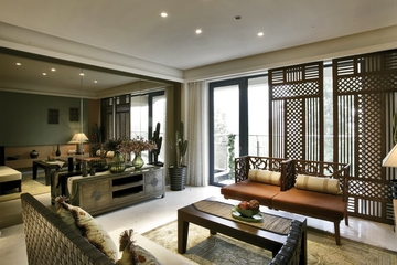 东南亚风格样板房欣赏客厅