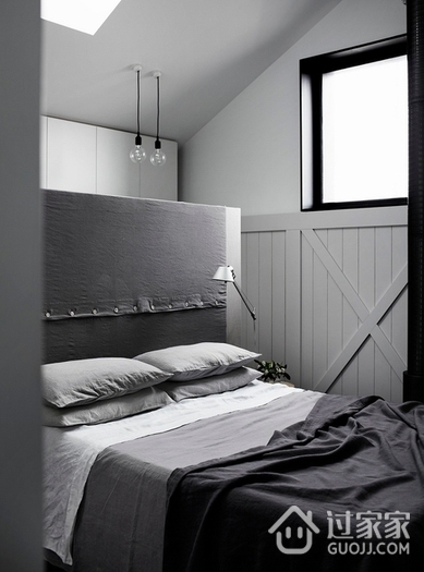 白色质感现代别墅欣赏卧室效果