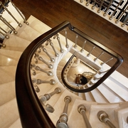 新古典别墅设计楼梯俯视图
