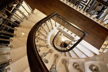 新古典别墅设计楼梯俯视图