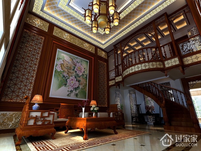 中式风格装饰设计效果客厅效果