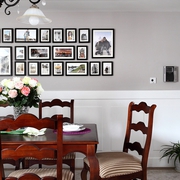 92平三居室美式家居餐厅照片墙