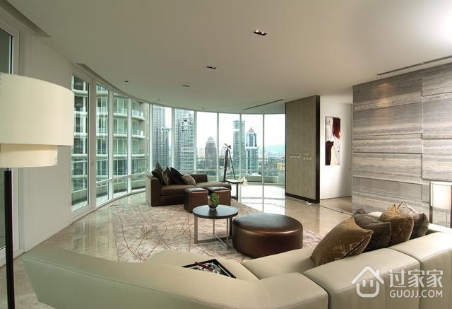 顶层高级现代公寓欣赏客厅