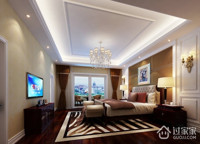 中式新古典样板房欣赏卧室陈设