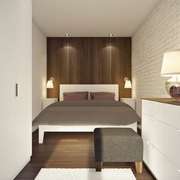40平现代一居室欣赏卧室效果