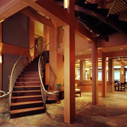 美式古典设计效果图楼梯间