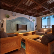 中式风格设计样板房设计客厅