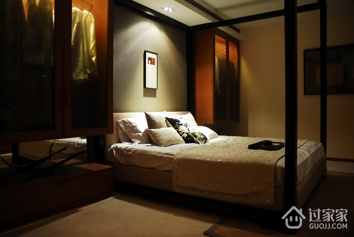 新中式风格床头设计背景墙