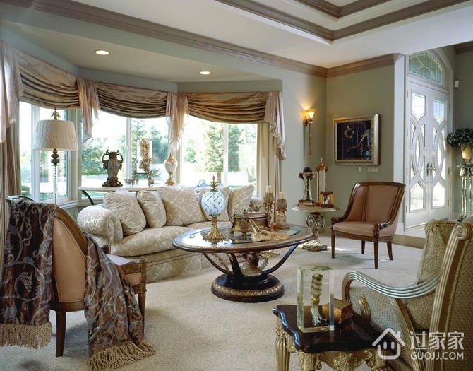 奢华欧式风格效果图客厅沙发