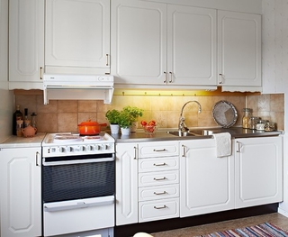 白色北欧住宅案例欣赏厨房橱柜