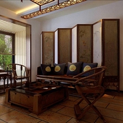中式风格别墅装饰设计沙发背景