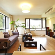 新中式风格质朴三居欣赏客厅设计